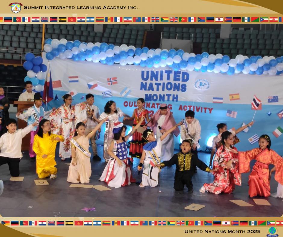 Students presenting during United Nations Month